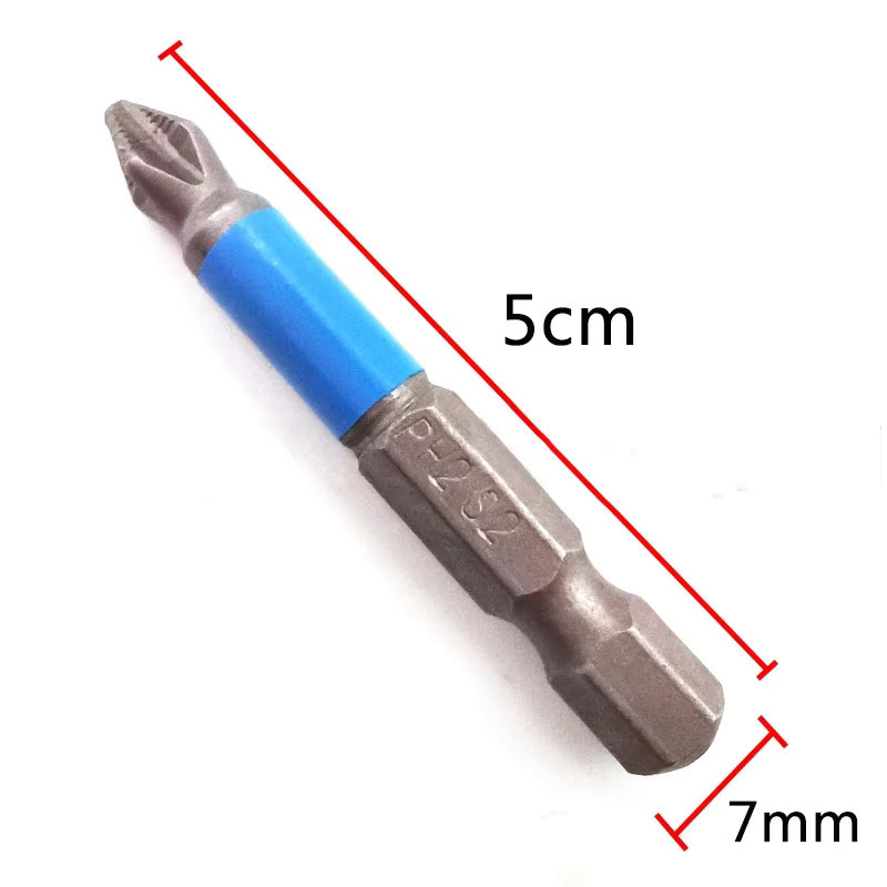 KRIOCY Schraubendreher Bits Set PH2 mit magnetischem 1/4 Zoll Sechskantschaft, 50 mm Länge, Blau - Bild 2