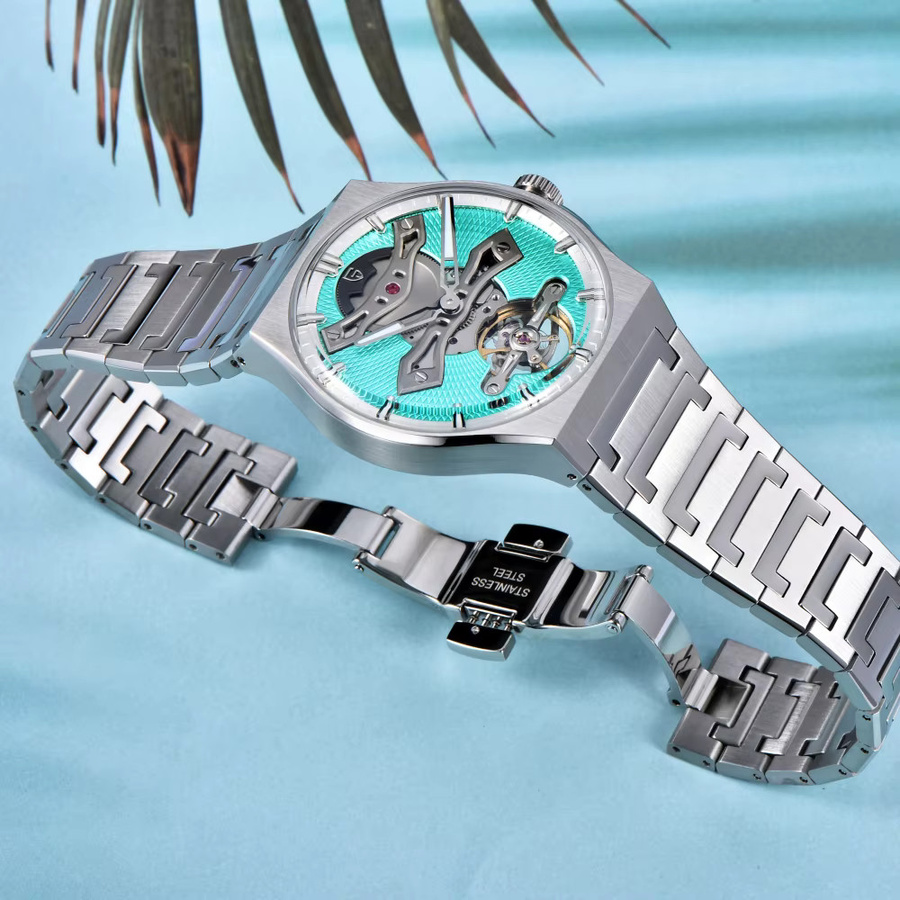 PAGANI DESIGN Automatik-Armbanduhr, Edelstahl, 42 mm, Herren, Grün - Bild 3