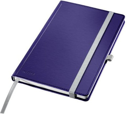 Leitz Notizbuch A5 kariert in Titan Blau mit Hardcover und elastischem Verschluss, 80 Blatt - Bild 1