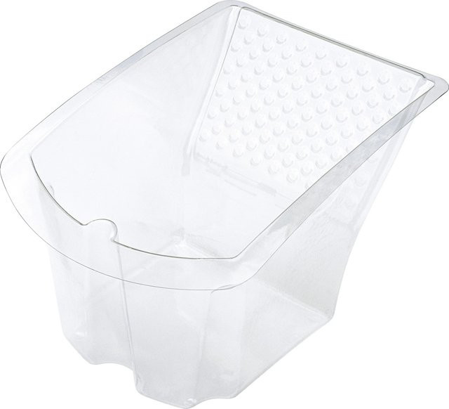 LUX-TOOLS Pinselpott aus Kunststoff, 5 Stück, 2 l, grau/transparent - Bild 1