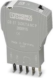 Phoenix Contact Schutzschalter CB E1 24DC/4A NC P in Grau mit 4 A und 1 Öffner - Bild 1