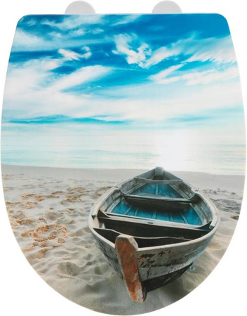 Wenko Premium WC-Sitz Boat High Gloss Thermoplast Mehrfarbig