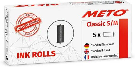 METO Tintenrollen Schwarz für Preisauszeichnungsgeräte Classic S, Classic M, ProLine S und ProLine M, 5 Stück - Bild 1