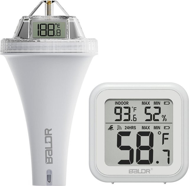 Binchi Intelligentes Poolthermometer mit Fernsteuerung über HOMGAR App, Digital, Weiß - Bild 1