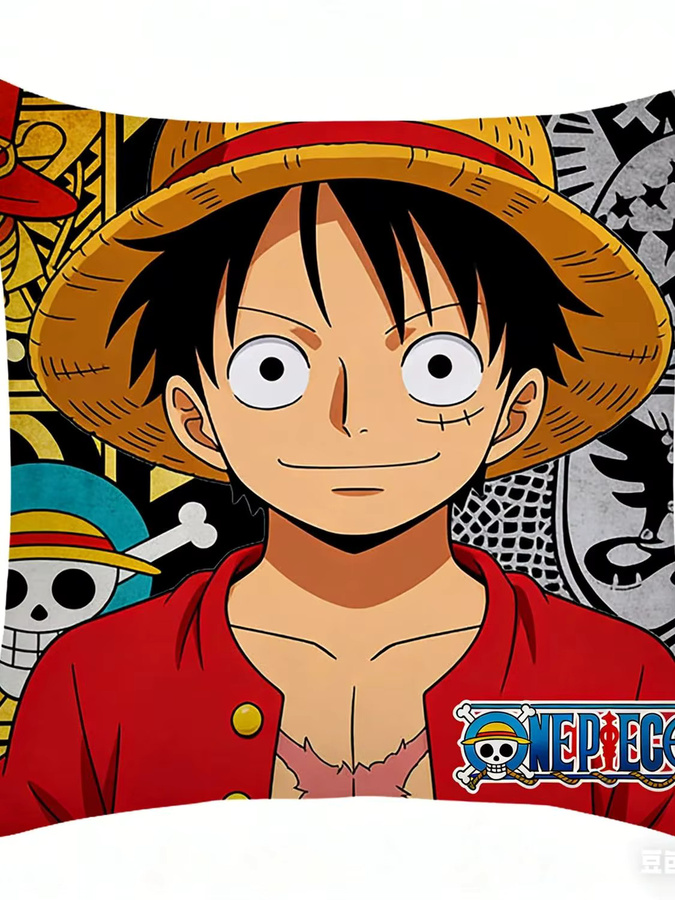 Bandai One Piece Luffy Kissenbezug mit Grafikmuster in Multicolour - Bild 2