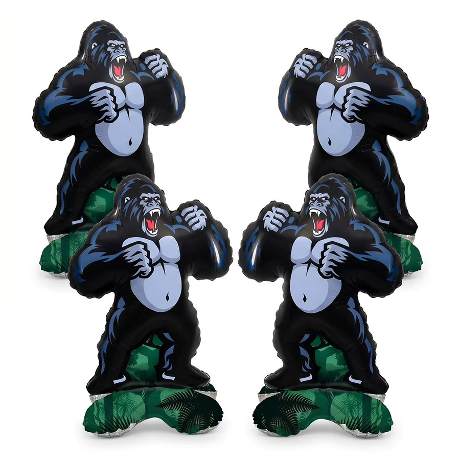 EsenTroye Gorilla-Folienballons, 4/10 Stück, Dschungel-Safari Tierthemen-Partydekoration - Bild 4