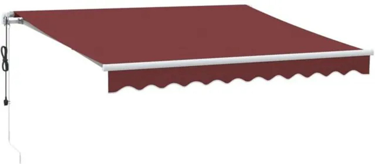 Automatische Markise mit LED von vidaxl in Weinrot, B/H: 300 x 250 cm - Bild 1