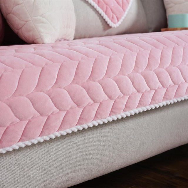 Plüsch-Sofakissen Your Warm Home in Pink, modernes Winterkissen aus Polyester, B: 90 cm, H: 70 cm - Bild 1
