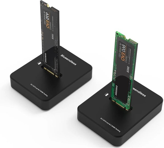 Blueendless Externe M.2 NVMe SSD-Festplatte Gehäuse mit 10G Lese- und Schreibgeschwindigkeit in Schwarz - Bild 1