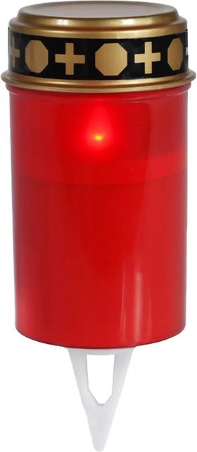 LED-Grablampe Spina in Rot mit Erdspieß - Bild 1