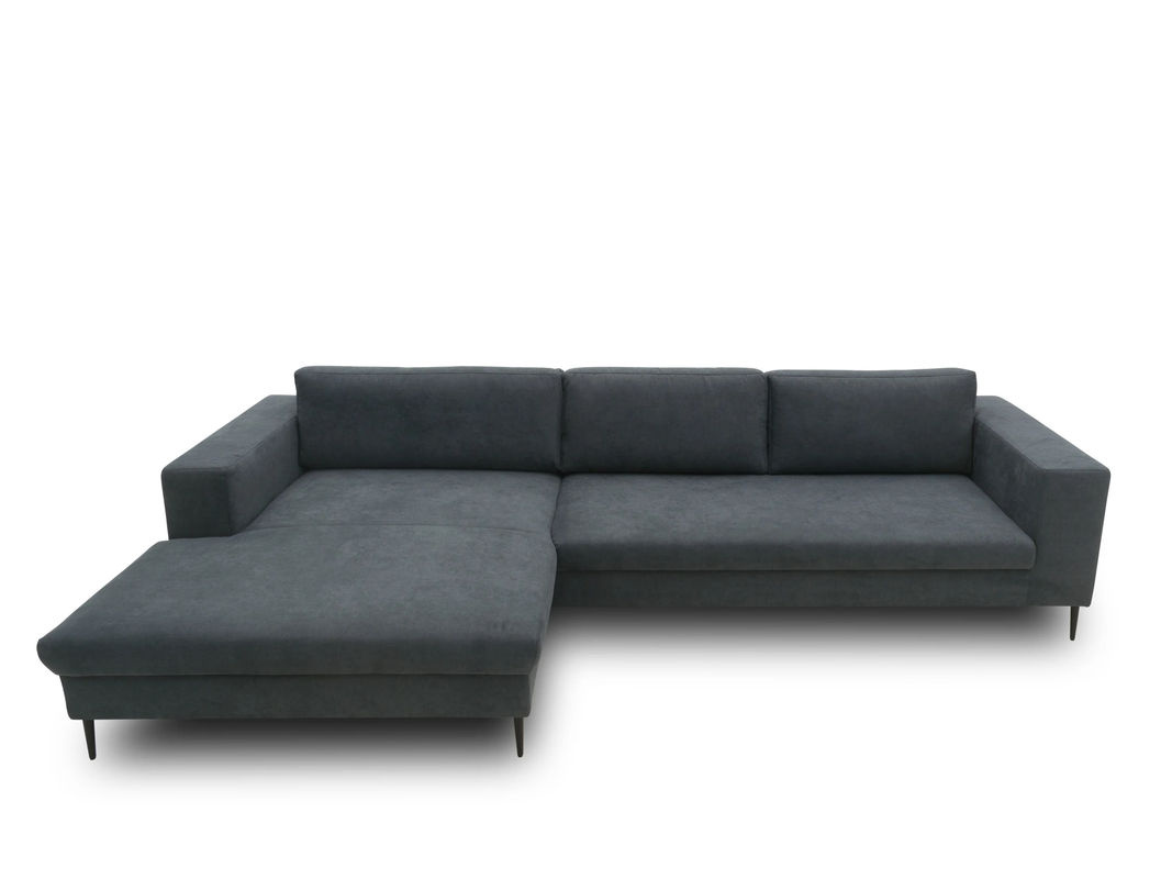 DOMO Ecksofa Modica mit Longchair in Dunkelgrau, B/T/H: 329 x 173 x 43 cm - Bild 3