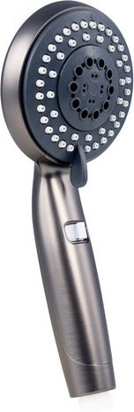 WELLWATER Handbrause Darkon mit 6 Strahlarten in Silber (Brushed Nickel) - Bild 1