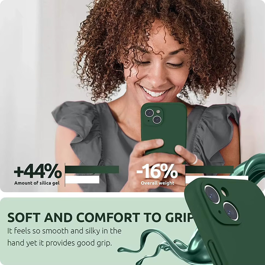 Flüssigsilikon Handyhülle für Apple iPhone in Grün - Bild 4