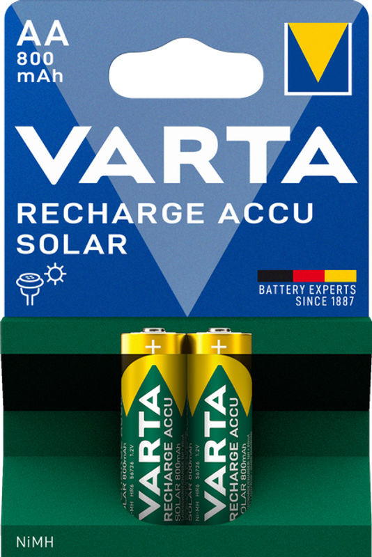 Varta Solar Akku AA NiMH 1.2V 800 mAh 2er Pack - Bild 2