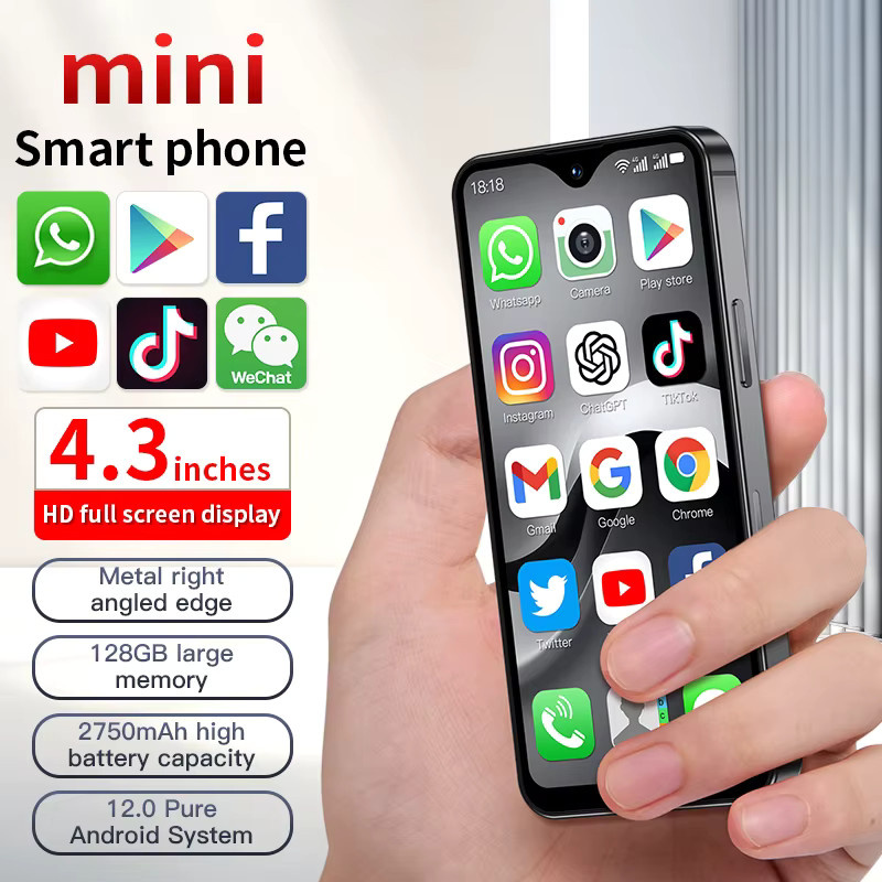 SOYES F9 Max 4G Mini-Smartphone mit 4,3 Zoll Android 12, 6 GB RAM, 128 GB Speicher, Octa-Core, 2750 mAh Akku und Typ-C OTG - Bild 3