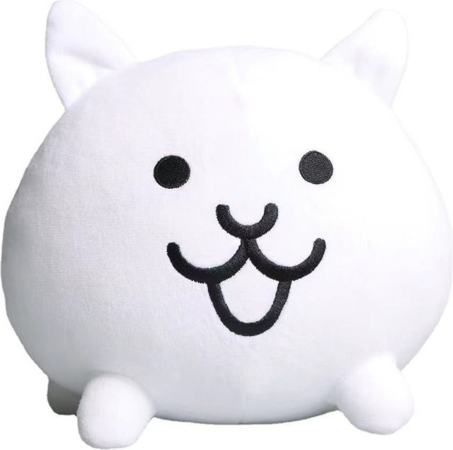 Cartoon Nyanko Great War Plüsch Puppe, Anime Tier, Weiß - Bild 1