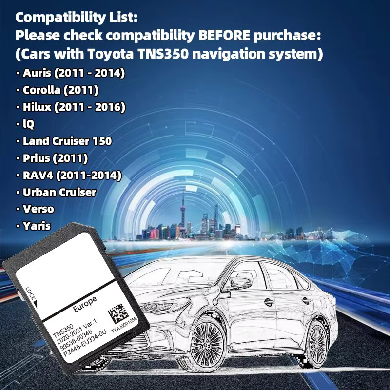 NAVINESA SD-Karte für Toyota Sat Nav GPS mit TNS350 2021 Ver.1 Update EU-Kartensoftware PZ445-EU334-0U - Bild 2