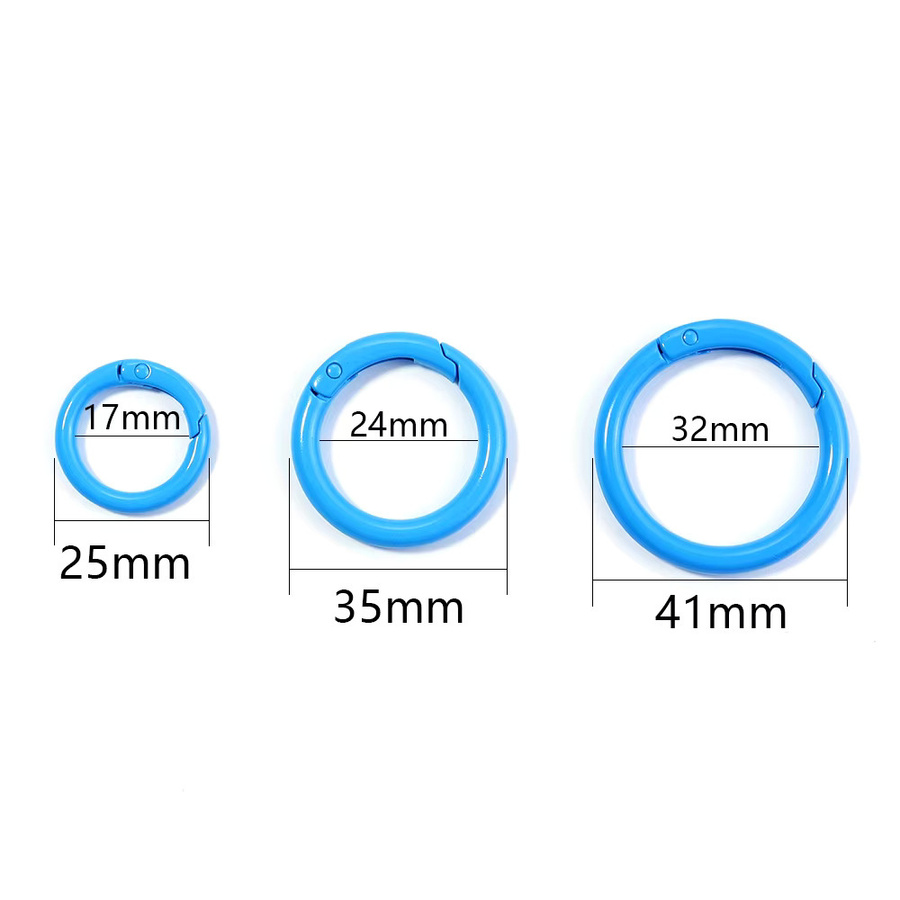 lingsai Metall-O-Ring-Federverschlüsse, runde Karabinerhaken, Bunt, Unisex - Bild 2