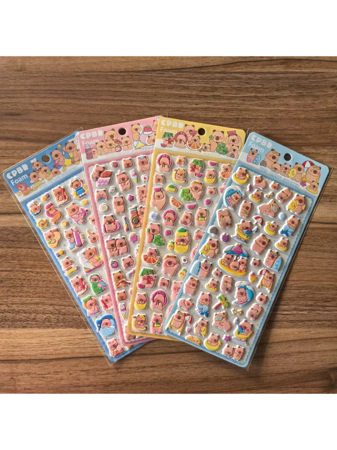 CPBB Bären-Schaumstoffaufkleber in Multicolour für DIY-Bastelarbeiten und Dekoration, 4 Blatt - Bild 2