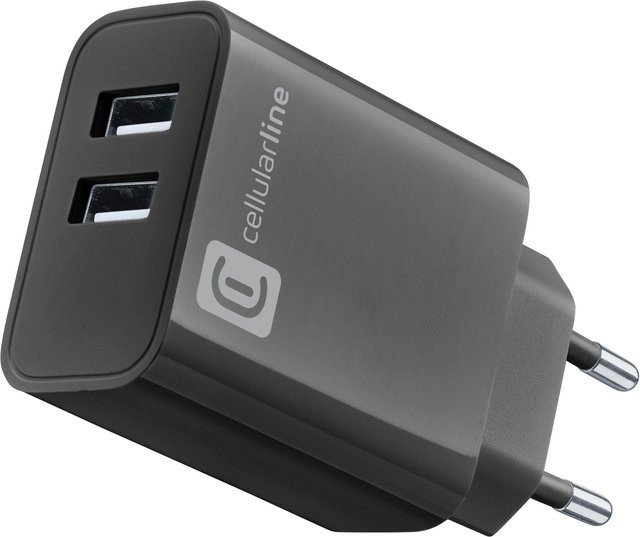 CellularLine USB Charger Multipower mit 2 Ports in Schwarz - Bild 1