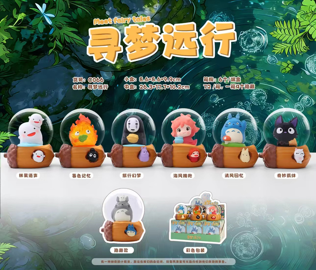 52TOYS Studio Ghibli Hayao Miyazaki Märchenfiguren, Schneekugel-Figuren, Blind Box - Bild 2