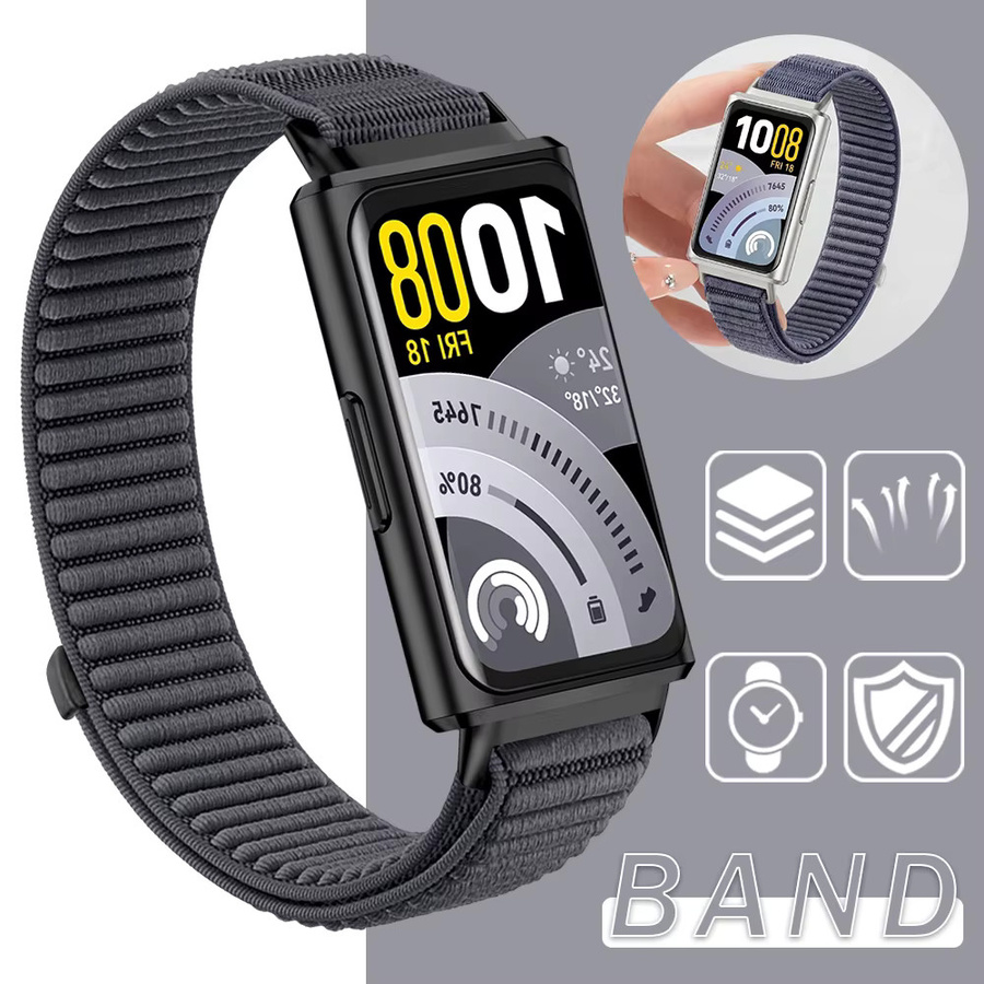KILPILLS Uhrenarmband Nylon, Schwarz, Unisex, Huawei Band 11/11 Pro - Bild 4