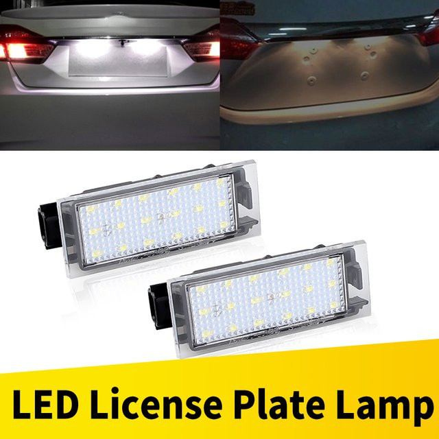 APMATAUTO LED-Nummernschildbeleuchtung Canbus-fehlerfrei für Renault Vel Satis, Twingo II, Clio III, Espace IV, Laguna II/III und Megane III (2er-Set) - Bild 1