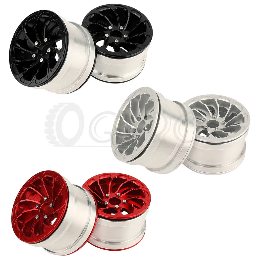 Axial Beadlock Rad Felgen Naben Metall Red 1/2/4-teiliges Set - Bild 2