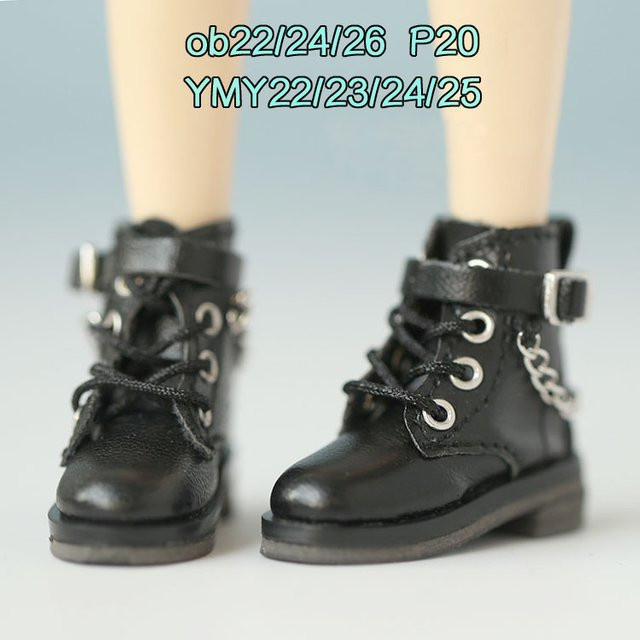 Azones Blyth Kettenstiefel, Zubehör, Leder, Weiß Schwarz - Bild 1