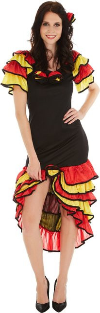tectake Frauenkostüm Flamenco Tänzerin Maria Carmen, Textil, Bunt - Bild 1
