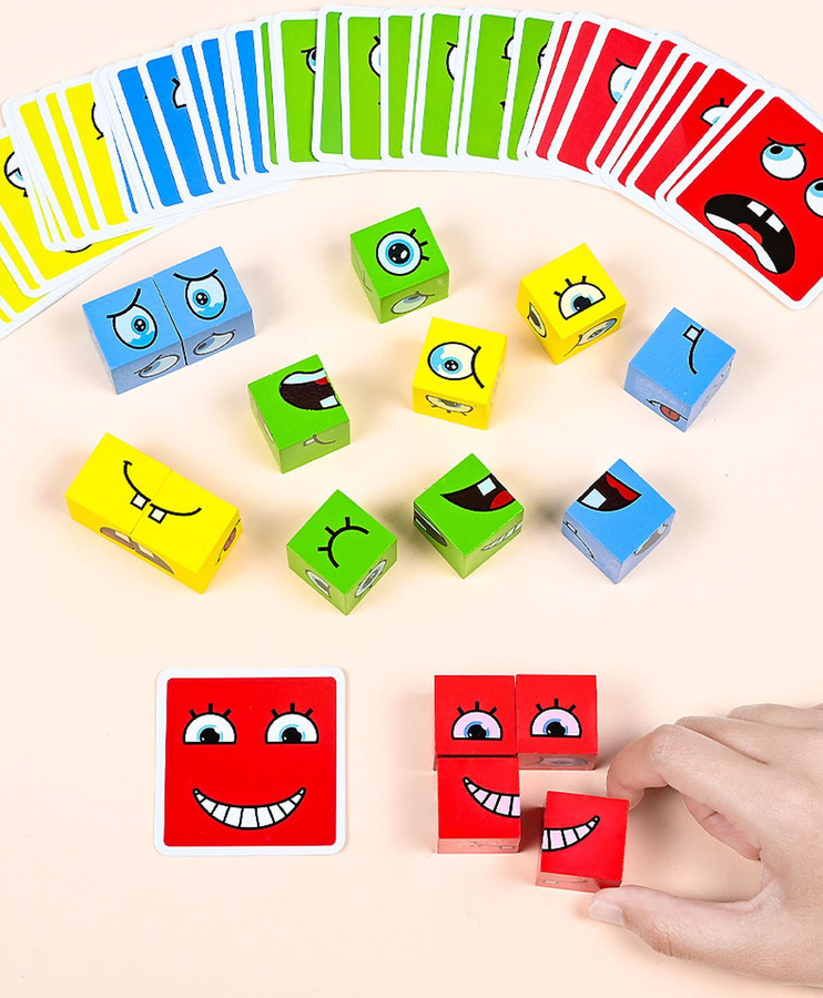 Bai Fen Bai Toys Gesichtswechselwürfel, Holzpuzzle, ab 6 Jahren - Bild 2