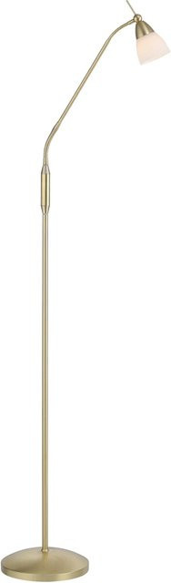 Paul Neuhaus Stehleuchte Pino LED mit Opalglas in Messing Matt, Höhe: 163 cm, Breite: 111 cm - Bild 1