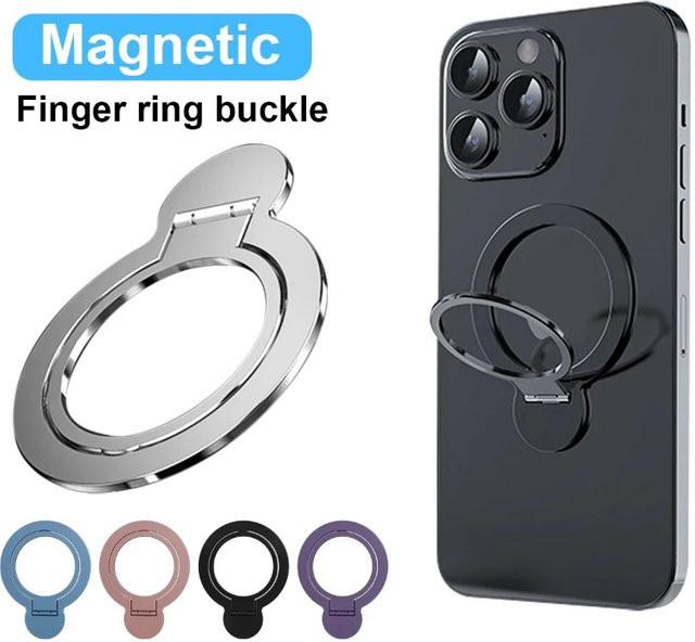 Magnetischer Telefonhalter in Pink mit ultradünnem Metallring für iPhone 16, Xiaomi und MagSafe zur Unterstützung von kabellosem Laden - Bild 1