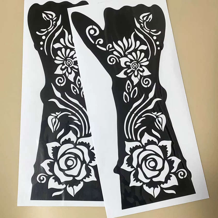 2 Stück Henna-Tattoo-Schablonen, Mond-Mandala-Spitzen-Design - Bild 4
