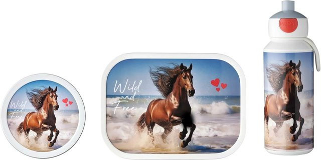 Mepal Campus Lunchset 3-teilig mit Brotdose, Trinkflasche und Obstbox Wild Horse - Bild 1