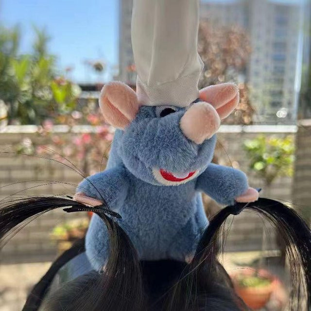 Binchi Fitness Cartoon Ratatouille Stirnband, grauer Haarreif, lustiges Accessoire - Bild 1