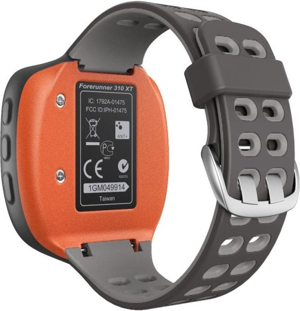 Uhrenarmband Silikon, Grau-Orange, Unisex, Garmin Forerunner 310XT - Bild 1