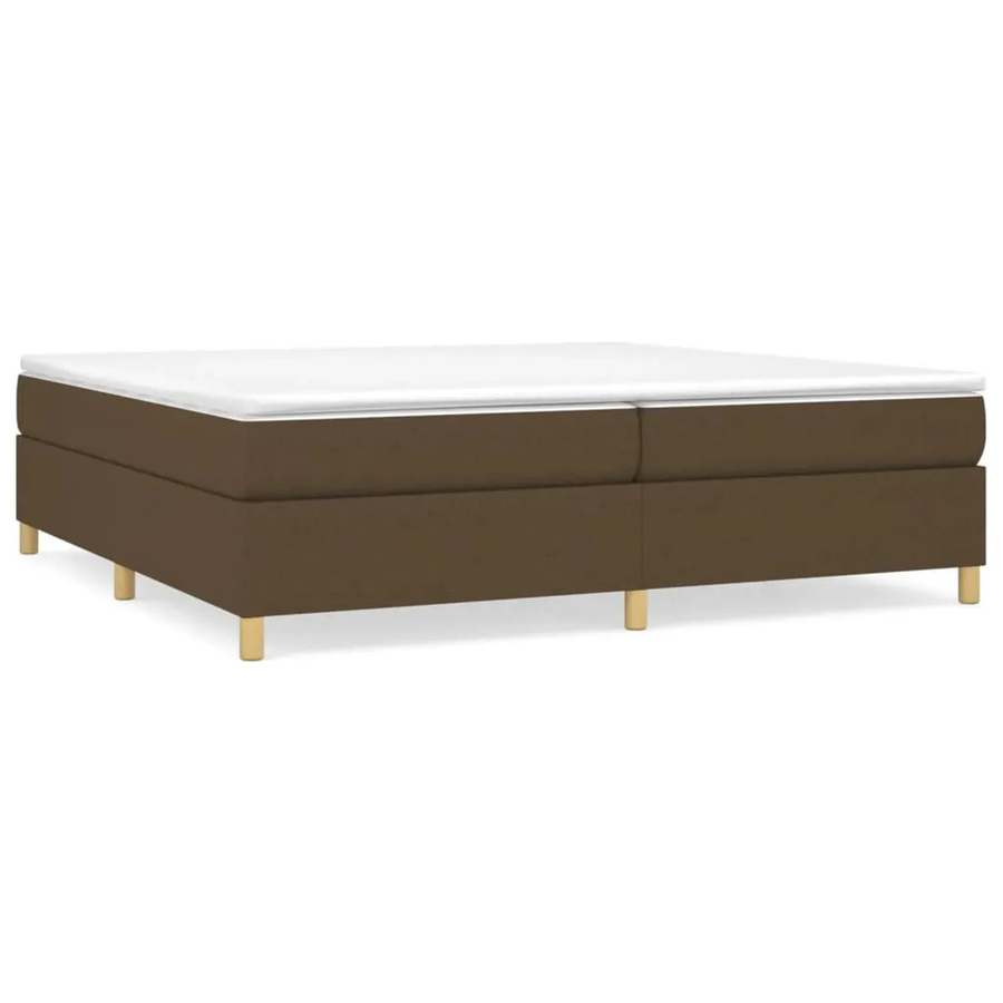 vidaXL Boxspringbett in Dunkelbraun mit Stoffbezug, B/T/H: 200 x 200 x 35 cm - Bild 2