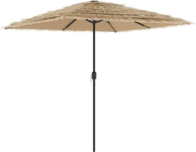 vidaXL Sonnenschirm aus Polyester mit pulverbeschichtetem Stahlmast in Braun, B/T/H: 248 x 248 x 248 cm - Bild 1