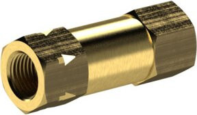 Riegler Rückschlagventil in Durchgangsform aus Messing in Gold, G 1/2 IG, 0,2 - 0,4 bar - Bild 1