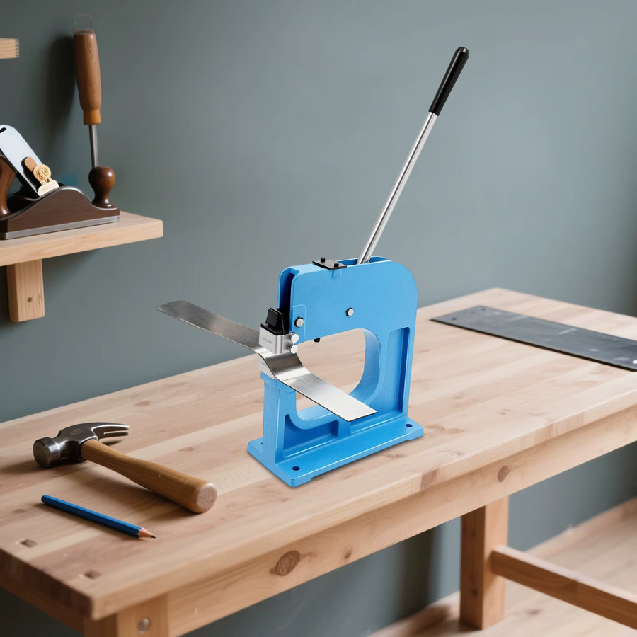 Bymaocar SS 16 Metall-Schrumpf- und Streckwerkzeug mit Gusseisenrahmen in Blau, 8 Zoll Schraumdiebtiefe, 16 Ga maximale Bearbeitungsdicke, inklusive zwei Sätzen Backenformen und langem rutschfestem Griff - Bild 2