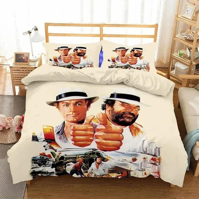 Yiran Home Bettwäscheset Filmstar Bud Spencer und Terence Hill, King/XL, Mehrfarbig, B/H: 240 x 210 cm - Bild 1