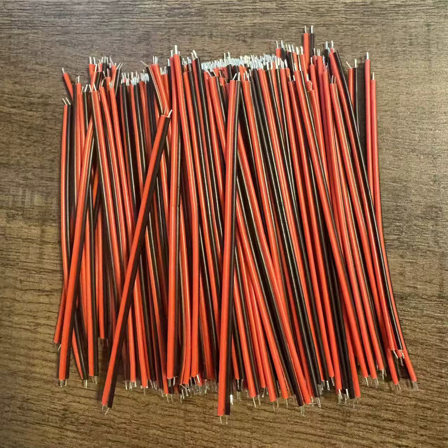 200 Stück Zinn-überzogene Breadboard Löt-Kabel 22AWG, 10 cm Länge, Rot und Schwarz, flexible PVC-Drähte mit zwei Enden für 2-Pin-Streifen - Bild 2