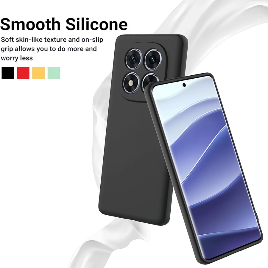 Stoßfeste Schutzhülle aus Flüssigsilikon für Xiaomi Redmi 15 14 13 Pro Plus 5G/4G in Schwarz - Bild 1