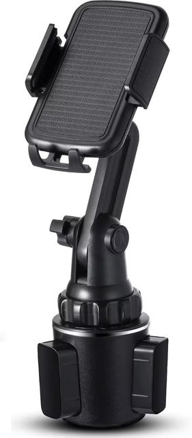 HKNR Universal 360 Grad Auto Becherhalter und Smartphone Halterung in Schwarz für iPhone und Samsung sowie weitere Modelle - Bild 1