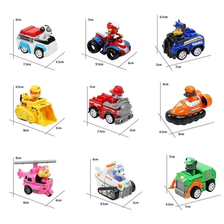 Paw Patrol Pull-Back-Autos, Fahrzeug, Chase Skye Marshall Rubble, ab 14 Jahren - Bild 4