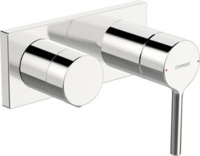 Hansa HANSAVANTIS Style UP Fertigmontageset Wandmontierte Einhebelmischer für Wanne und Brause in Chrom - Bild 1