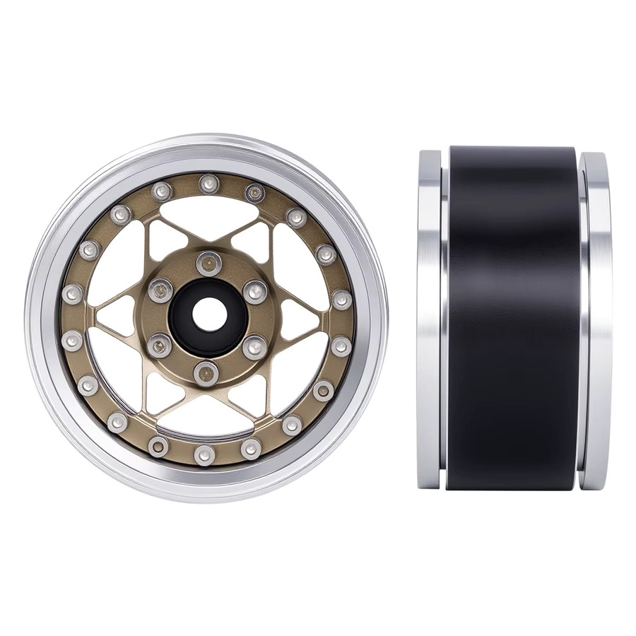 Fimonda Beadlock-Räder, 1,9", Metall, Grau, für 1/10 RC Crawler - Bild 5