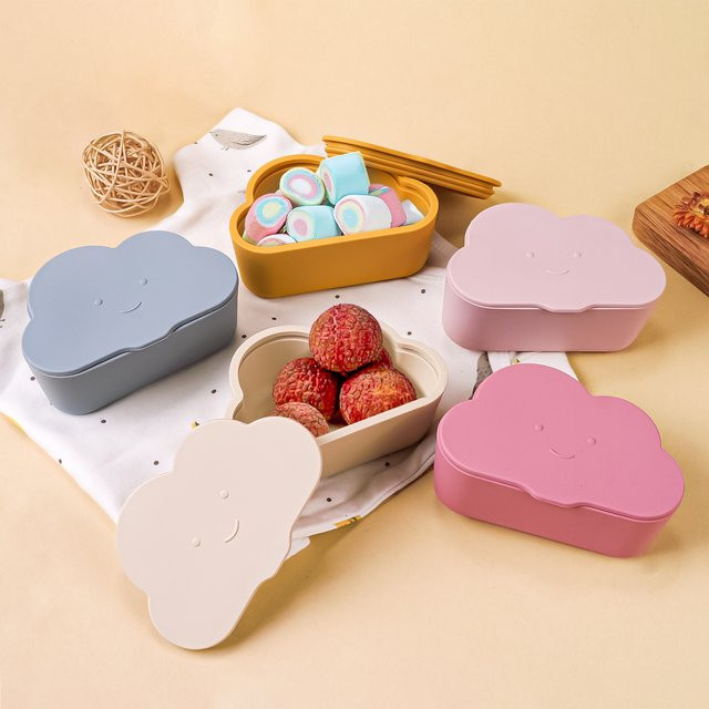 Silikon-Snackbox in Wolkenform, BPA-freie Lebensmittelbehälter für Babys, Obst und Gemüse - Bild 1