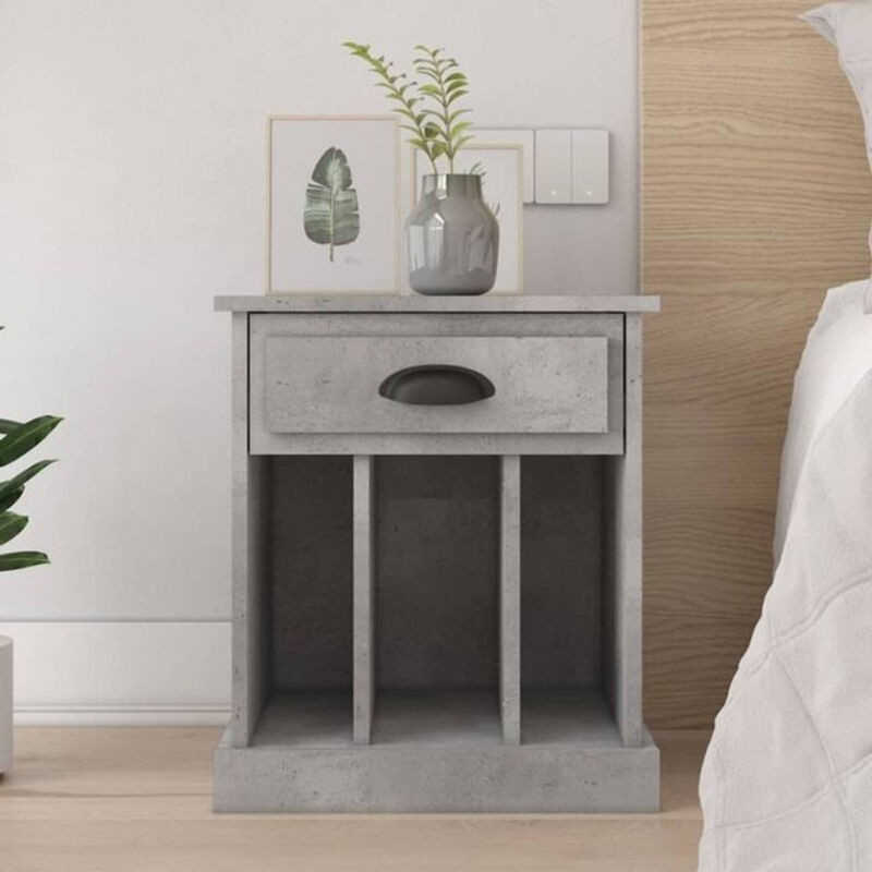 Vidaxl Nachttisch in Betonoptik und Grau im Industrial Design, B/T/H: 43 x 36 x 50 cm - Bild 1